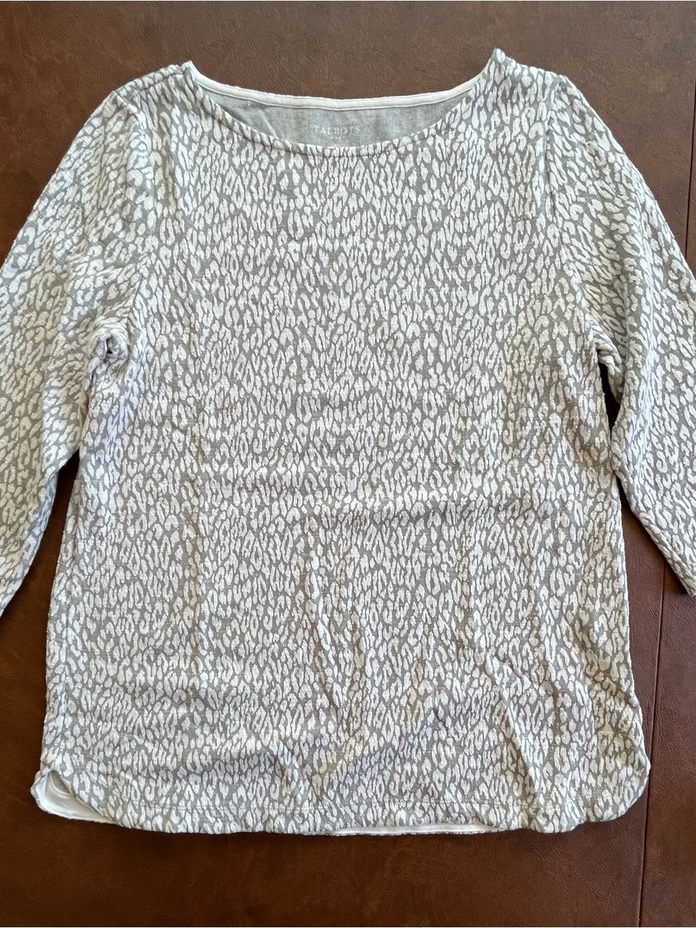 Talbots Wide Neck 3/4 Sleeve Top